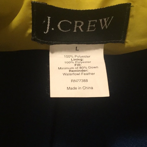 J crew yellow puffer vest size large - Picture 4 of 4